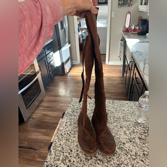 Frye Celia over-the-knee Leather boots in brown size 6.5 - Picture 4 of 16